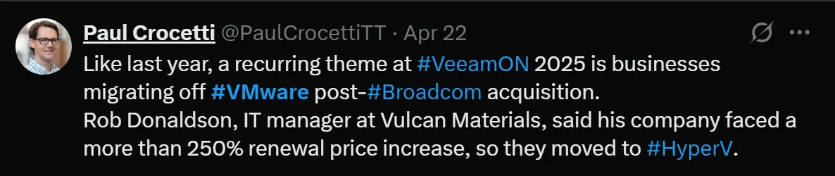 migrating from vmware post broadcom
